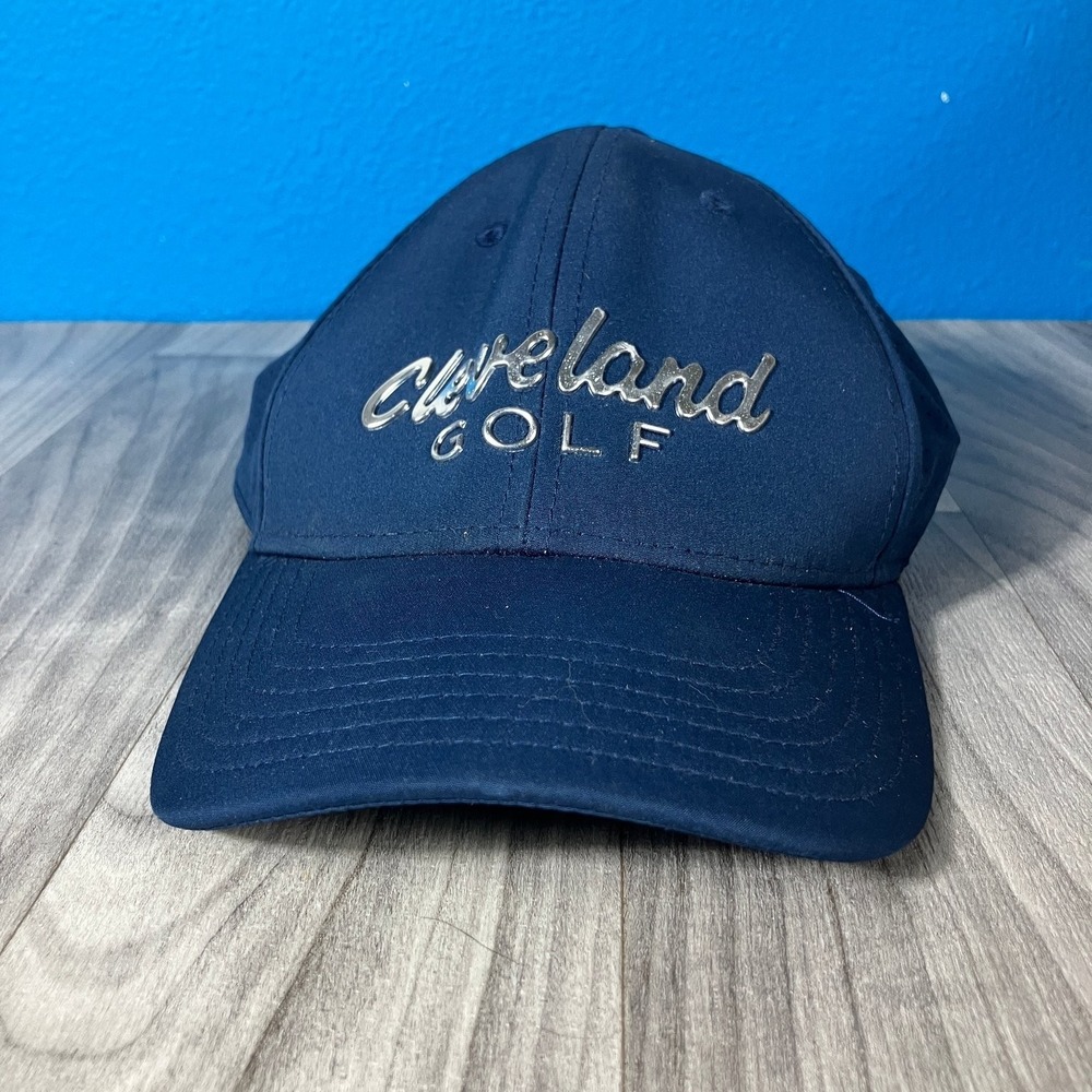 Cleveland Golf Hat Men's Adjustable Blue Perforated Mesh Performance‎ Snapback